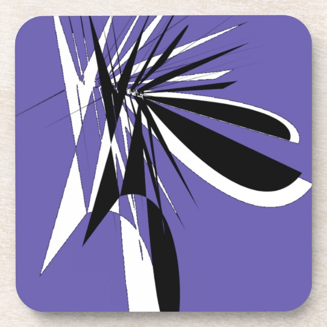 Purple Coaster with Modern Graphic Design (Front)