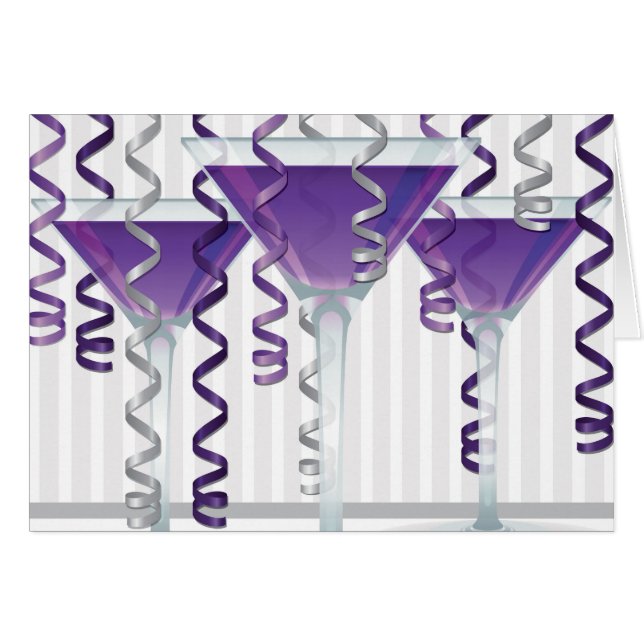 Purple cocktail and ribbon (Front Horizontal)