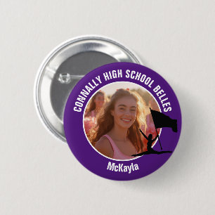 Purple Color Guard Photo High School Dancer 6 Cm Round Badge