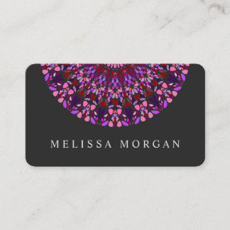 Purple Colorful Magic Mandala Business Card