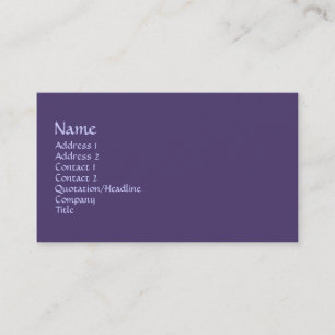 purple colour business card