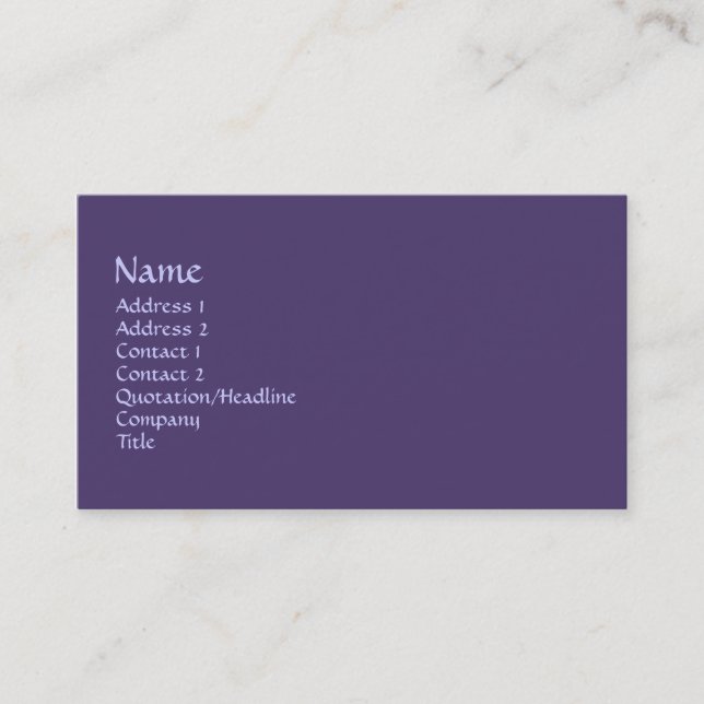 purple colour business card (Front)