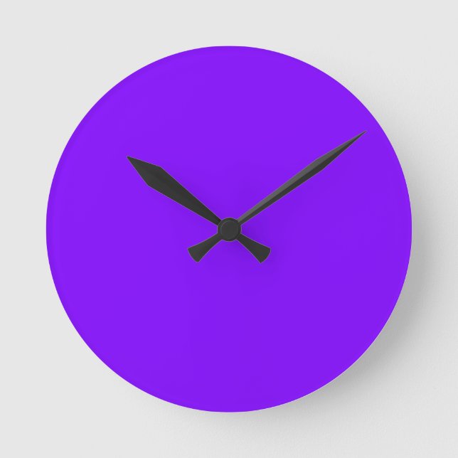 Purple Colour Customised Designer Round Clock (Front)