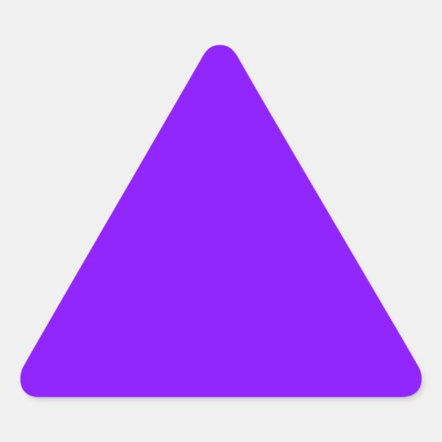 Purple Colour Customised Designer Triangle Sticker (Front)