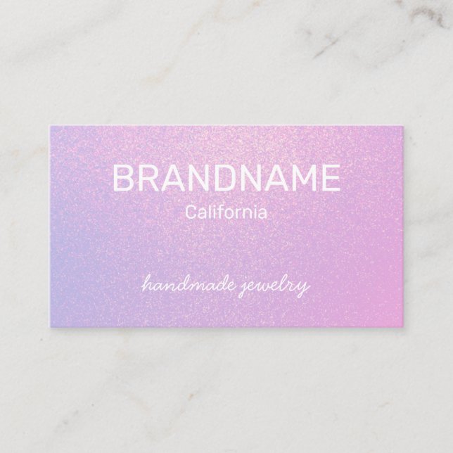 Purple Colour Gradient Texture Earrings Studs Logo Business Card (Front)
