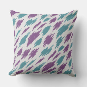 Purple Colour Paint Brush Graphic Cushion