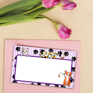 Purple colour with paws cute kittens 10" x 6" post-it notes