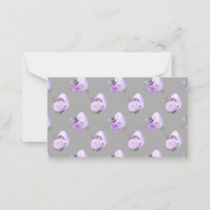 Purple Colourful Flower Botanical Easter Egg Style Card