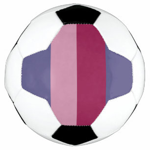 Purple colours stripes football