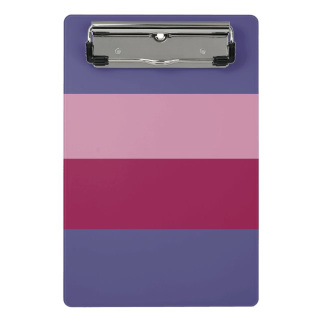 Purple colours stripes mini clipboard (Front)