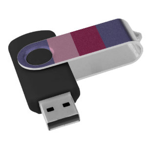 Purple colours stripes USB flash drive