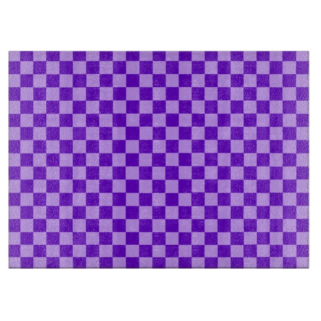 Purple Combination Chequerboard by Shirley Taylor Cutting Board (Front)