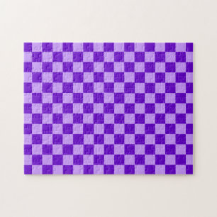 Purple Combination Chequerboard by Shirley Taylor Jigsaw Puzzle
