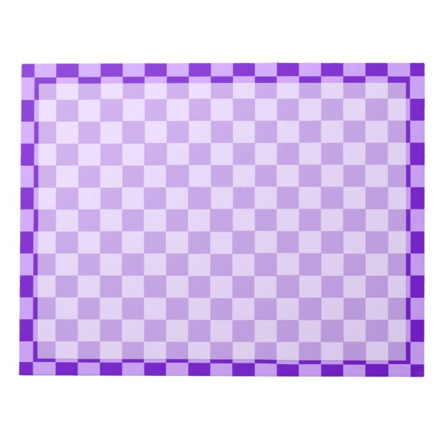 Purple Combination Chequerboard by Shirley Taylor Notepad (Front)