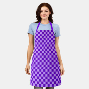 Purple Combination Chequerboard by ShirleyTaylor Apron