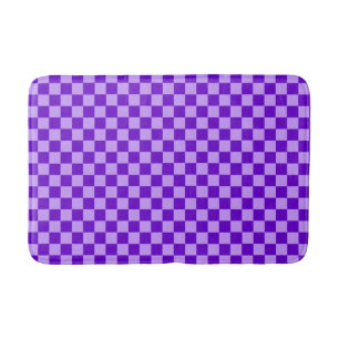 Purple Combination Chequerboard by ShirleyTaylor Bath Mat