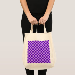 Purple Combination Chequerboard by ShirleyTaylor Tote Bag