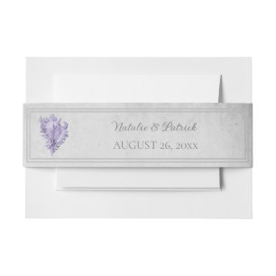 Purple Conch Shell Invitation Belly Band