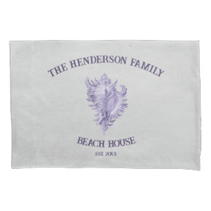 Purple Conch Shell Pillow Case