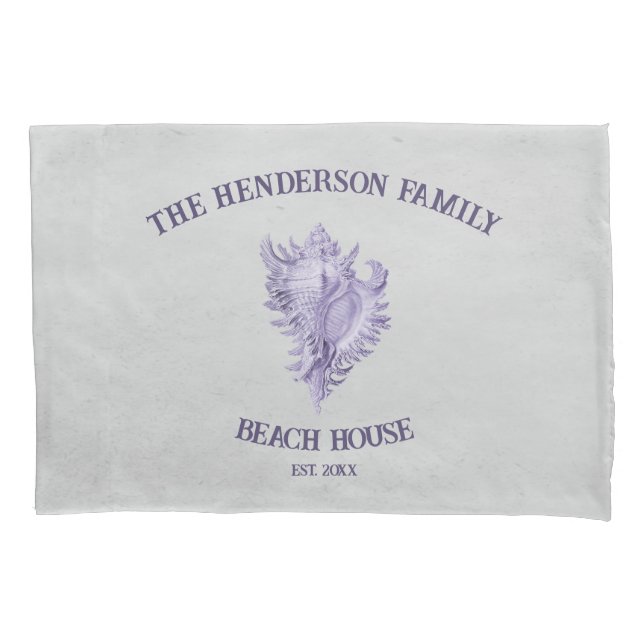 Purple Conch Shell Pillow Case (Front)