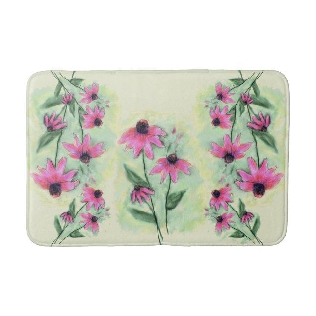 Purple Cone Flower Bath Mat (Front)