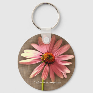Purple Cone Flower Echinacea purpurea Key Ring