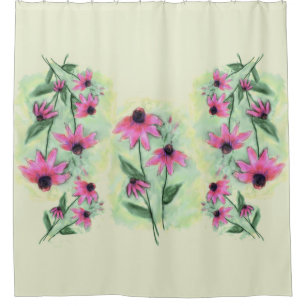 Purple Cone Flower Shower Curtain