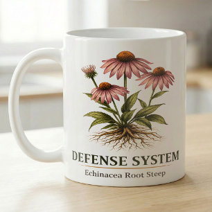 Purple Coneflower Botanical Study Coffee Mug