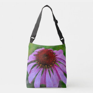 Purple Coneflower Crossbody Bag