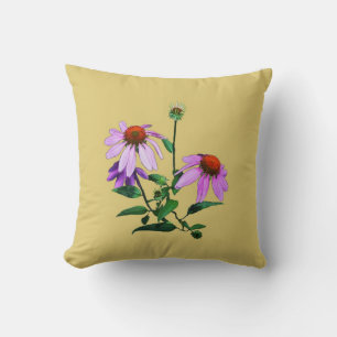 Purple Coneflower On Yellow Cushion