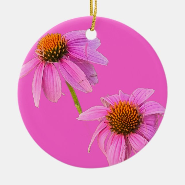 Purple Coneflowers Ornament  (Front)
