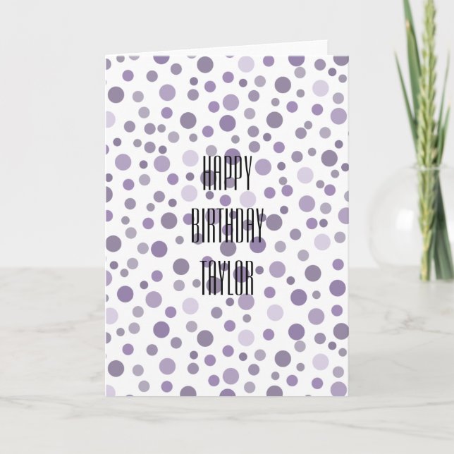 Purple Confetti Card (Front)