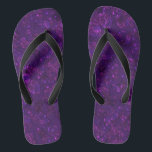 Purple confetti flip flops<br><div class="desc">Purple confetti  ,  glitter ,  confetti,  sequins,  stars,  purple,  festive,  gift,  wedding,  birthday</div>