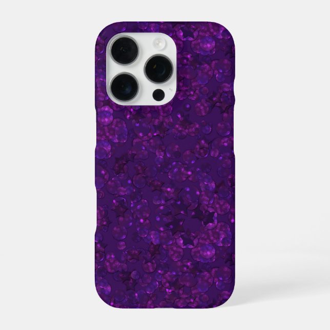 Purple confetti iPhone case (Back)