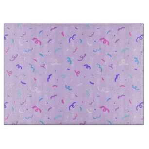 Purple Confetti Pattern Cutting Board
