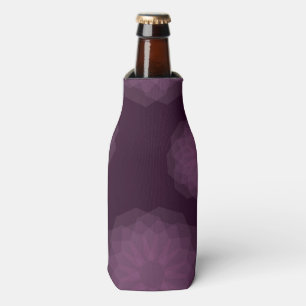 Purple, cool, trendy modern simple floral abstract bottle cooler