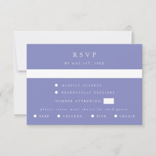 Purple Coordinate Wedding RSVP Card
