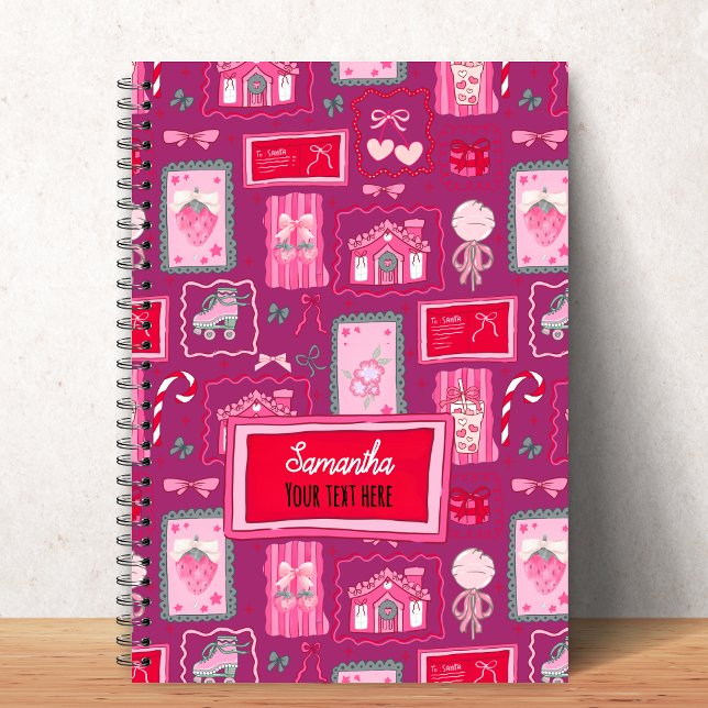Purple Coquette aesthetic girly whimsical pattern Notebook (Creator Uploaded)
