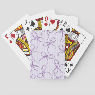 Purple Coquette Bow Pastel Lavender Favor Games Playing Cards