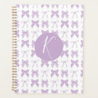 Purple Coquette Bow Personalise Planner
