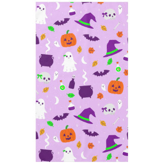 purple coquette halloween cute bow skull ghost tablecloth