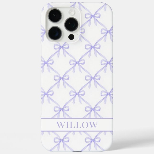 Purple Coquette Watercolor Bows Case-Mate iPhone Case (Back)