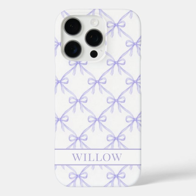 Purple Coquette Watercolor Bows Case-Mate iPhone Case (Back)