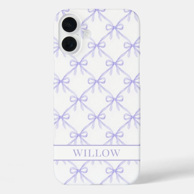 Purple Coquette Watercolor Bows Case-Mate iPhone Case (Back)
