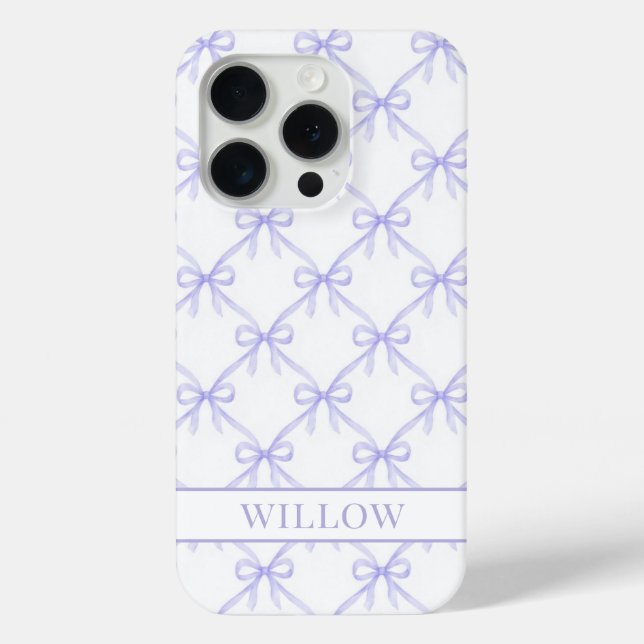 Purple Coquette Watercolor Bows Case-Mate iPhone Case (Back)