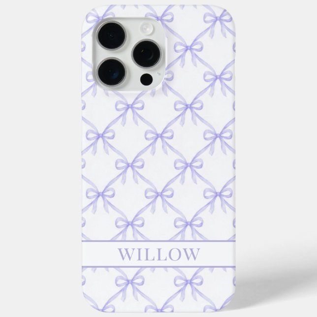 Purple Coquette Watercolor Bows Case-Mate iPhone Case (Back)