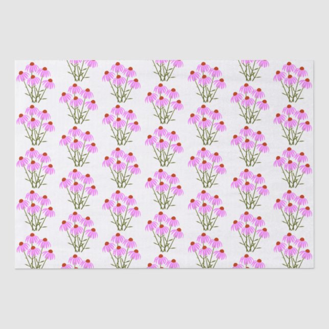 Purple Cornflowers Tissue Paper (Front)