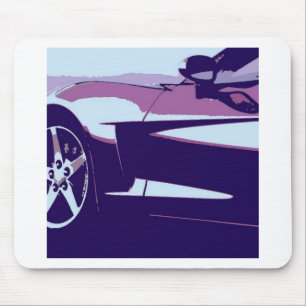 Purple Corvettes Mouse Mat