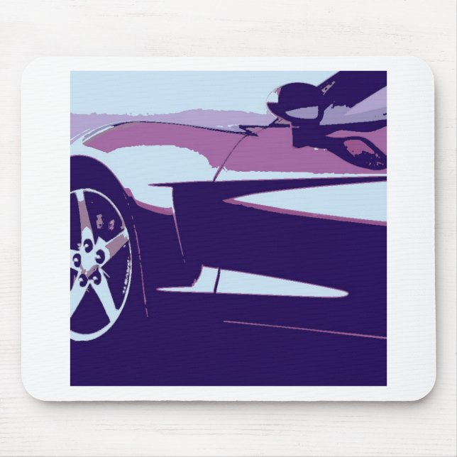 Purple Corvettes Mouse Mat (Front)