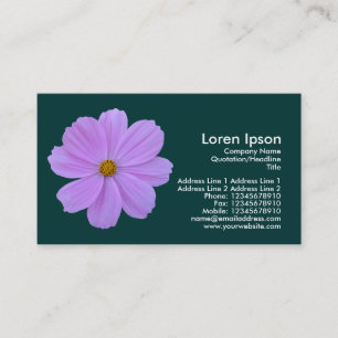 Purple Cosmos - Dark Green (003333) Business Card